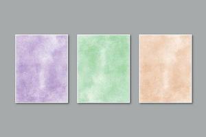 Watercolor pastel background hand painted, colorful stains on paper vector