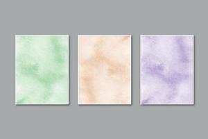 Watercolor pastel background hand painted, colorful stains on paper vector