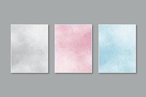 Watercolor pastel background hand painted, colorful stains on paper vector