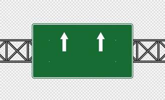 Green traffic sign Road board sign isolated on transparent background vector