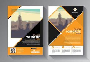 flyer business template for layout brochure promotion or annual report company vector