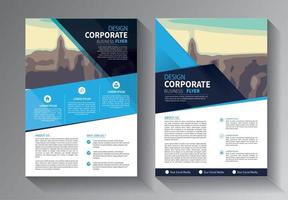 flyer business template for layout brochure promotion or annual report company vector