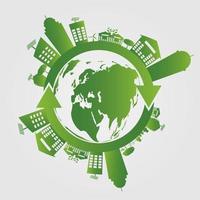 Green eco technology concept vector