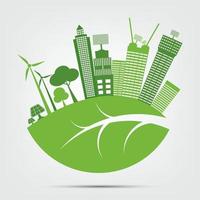 Green ecology city vector