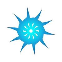 Spinning swirls circular transition with blue gradient vector