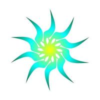 Spinning swirls circular transition with blue yellow color vector