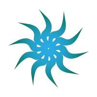 Spinning swirls circular transition blue color vector