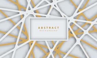 Abstract gold lines on white background vector