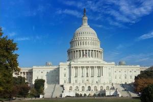 The United States pf America capitol building on a sunny day photo