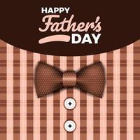 Happy Father's Day with Bow Tie and  Shirt vector