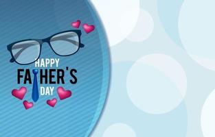 Father's Day Minimalism Background with Tie and Eyeglass