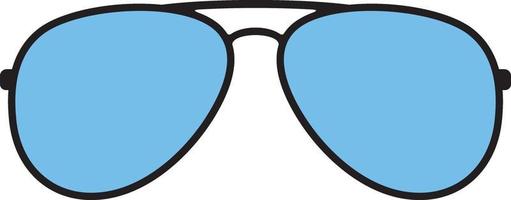 Aviator sunglasses color vector