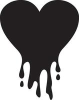 Melting heart illustration vector