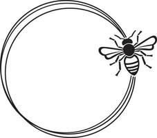 circulo de marco de abeja vector