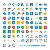 icono de interfaz de usuario básica vector