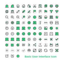 icono de interfaz de usuario básica vector