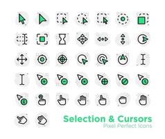 iconos de cursores de selección vector