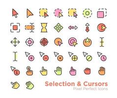 iconos de cursores de selección vector