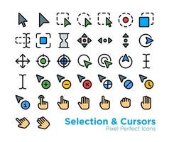 Selection Cursors Icons vector