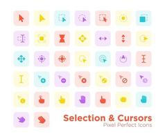 Selection Cursors Icons vector