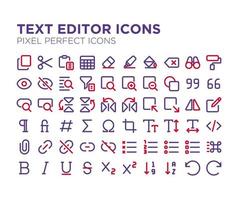 editor de texto pixel perfect icon vector