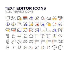 editor de texto pixel perfect icon vector