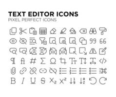 editor de texto pixel perfect icon vector