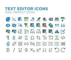 editor de texto pixel perfect icon vector