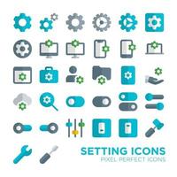 Basic Setting Pixel Perfect Icon vector