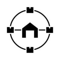 Warehouse Network Icon vector