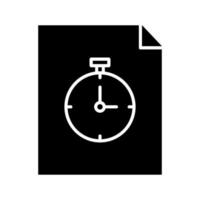 Document Stopwatch Icon vector