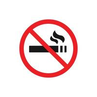 no smoking icon flat style isolated on white background vector