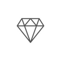 icono de diamante estilo plano aislado sobre fondo blanco vector