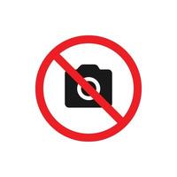 do not camera use icon flat style isolated on white background vector