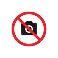 do not camera use icon flat style isolated on white background vector