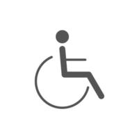 disabled icon flat style isolated on white background vector