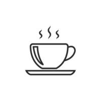 icono de té estilo plano aislado sobre fondo blanco vector