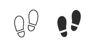 footsteps icon flat style isolated on white background vector