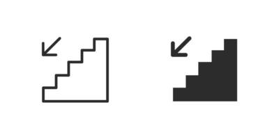 icono de la planta baja estilo plano aislado sobre fondo blanco vector