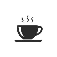 icono de té estilo plano aislado sobre fondo blanco vector