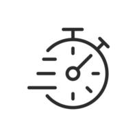 icono de línea de tiempo estilo plano aislado sobre fondo blanco vector