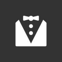 icono de traje estilo plano aislado sobre fondo blanco vector