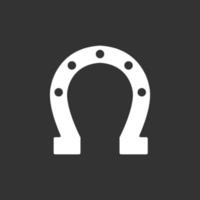 horseshoe icon flat style isolated on white background vector