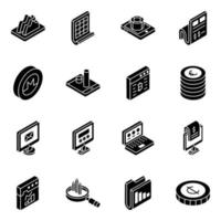 iconos de marketing y publicidad vector