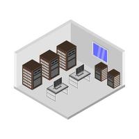 Isometric Server Room vector
