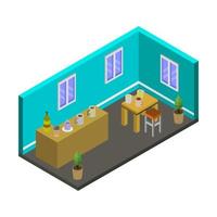 Isometric Bar Room vector