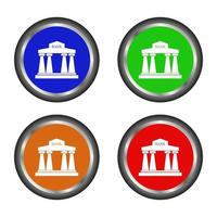 Buttons With Bank icon vector