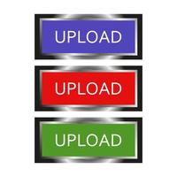Upload Buttons On White Background vector