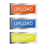 Upload Buttons On White Background vector