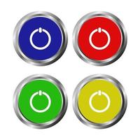 Power Buttons On White Background vector